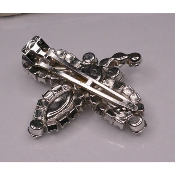 Vintage Signed Lady Ellen Crystal Rhinestone Hair Jewelry Barrette Clip - Picture 6 of 9
